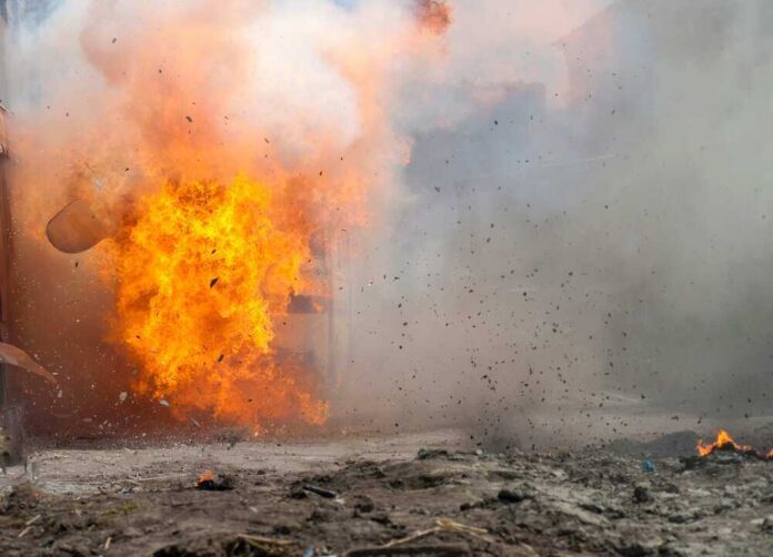 shutterstock_2144326471.jpg featured image A large explosion with flames and smoke.