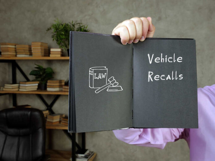 shutterstock_1894322659.jpg featured image Book with Vehicle Recalls and law symbol