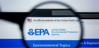 EPA website viewed through a magnifying glass