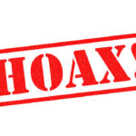 Trump Slams Democrats’ “Epstein Hoax” Tactics Red stamp with the word 'HOAX!' in bold letters