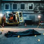 Mother’s Wig Disguise Hides HORRIFYING Murder Plot Police investigation at a crime scene with a covered body and evidence markers