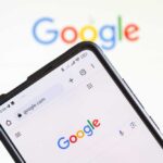 Police Can Raid Google History Freely Smartphone displaying the Google homepage