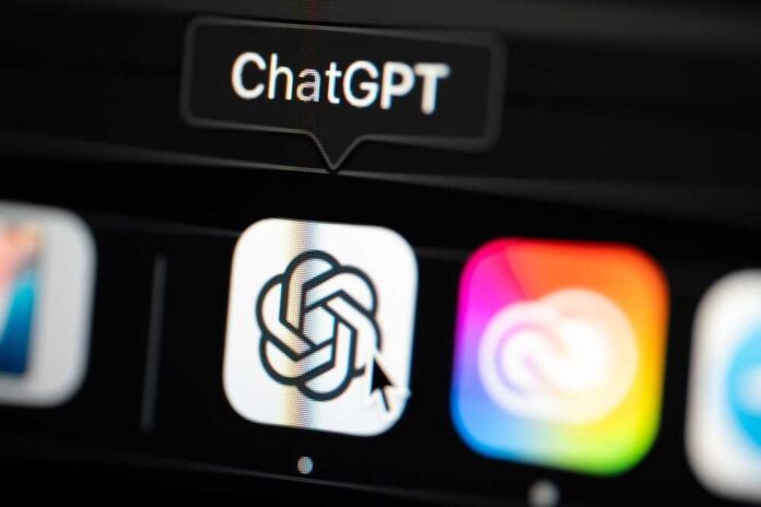 Close-up of a digital interface displaying the ChatGPT application icon