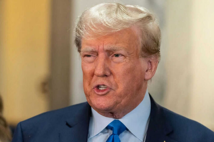 Donald Trump talking in an interview