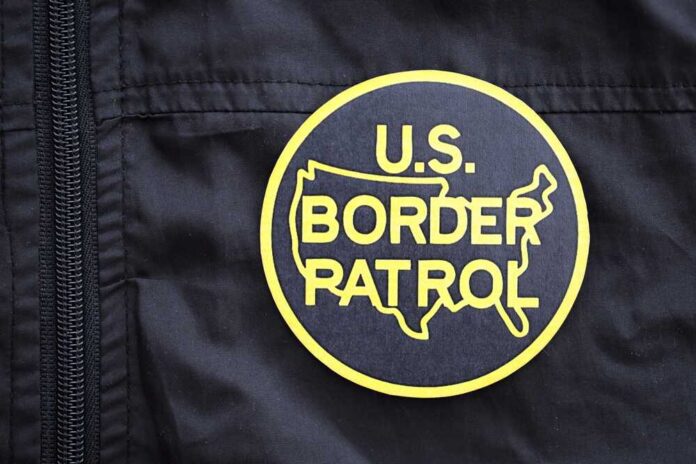 U.S. Border Patrol patch on a black jacket