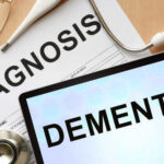 Coffee Study Stuns Dementia Researchers Medical diagnosis paperwork and a tablet displaying the word Dementia