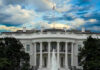 White House SHOOTOUT — Another Security Breach? White House with a rainbow in the sky.