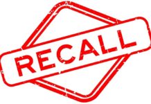 Major Brands RECALLED — Invisible Danger Red stamp with the word 'RECALL' inside a diamond shape