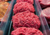 Shocker: Grass-Fed Only Now At Popular Burger Chain Ground beef on display at a butcher shop.