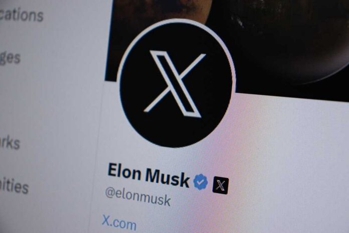 Warsaw,Poland,-,July,24,,2023:,New,Twitter,Logo,X. Close-up of a social media profile page featuring a logo and username