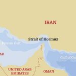 100 Million Barrels — Trump’s Covert Mission Map showing the Strait of Hormuz and surrounding countries
