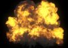 VIDEO: Luxury Paradise Turns Into Inferno A large explosion with flames and smoke against a dark background