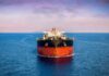 Gulf Tankers Hit — Waiver VANISHED Oil tanker ship on open sea at dusk