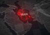 NEW: 1,000 Missiles Locked On Iran – DETAILS! A digital map highlighting Iran with red circles