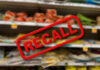 Dog Food Recall Sparks Nationwide Alert Recall notice over grocery store shelves.
