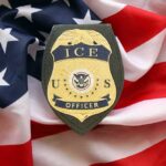 Record ICE Blitz Stuns July – HUGE DETAILS ICE officer badge placed on an American flag