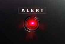 Rare Deadly Amoeba Linked to THIS Lake? Red alert light against black background, text ALERT.