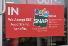SNAP Cliff Hits – Are States Ready? Red sign accepting EBT food stamp benefits SNAP