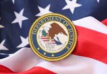 Trump’s DOJ Drops Hammer On THESE States Department of Justice seal on an American flag background