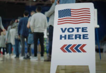 ELECTION NEWS: 80-Year-Old CRUSHES Youth Revolt People in line next to Vote Here sign