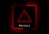 Alexa+ Free, But Loss of Privacy? A red neon privacy warning sign with an exclamation mark