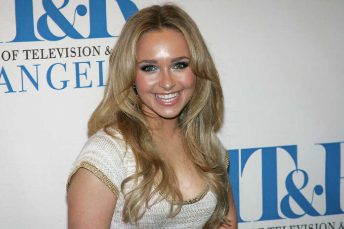 Hayden,Panettiere,,From,The,Television,Show,Heroes Smiling woman with long blonde hair at a media event